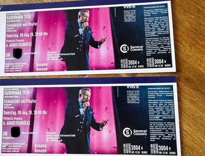 2x Tickets Kaisermania, Roland Kaiser in Dresden Elbufer 08.08.2026 Samstag