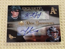 2007 Exquisite Rookie Signatures Gold /25 Kurt Suzuki Gustavo Molina Auto RC