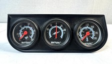 Vintage Suntune 3 Guage Panel Cluster Oil Pressure Battery Amps Coolant Temp