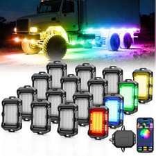 MICTUNING Q2 8/12/16 Pods RGB IC Rock Lights Car Neon Accent Led Underglow Kit