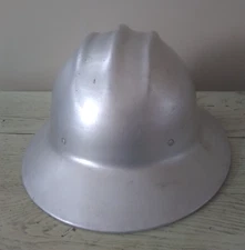 Vintage E.D. Bullard Hard Boiled Aluminum Hard Hat with inside head gear