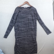 ATHLETA Beyond Soft AVENUE Dress Women XL Grey Space Dye Long Sleeve Stretch