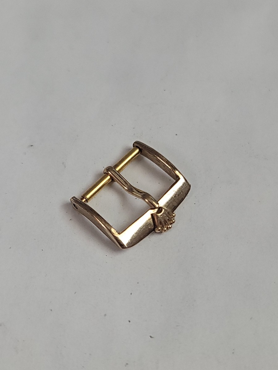 1960's Vintage Original Rolex Gold Plated 16mm Buckle For Strap