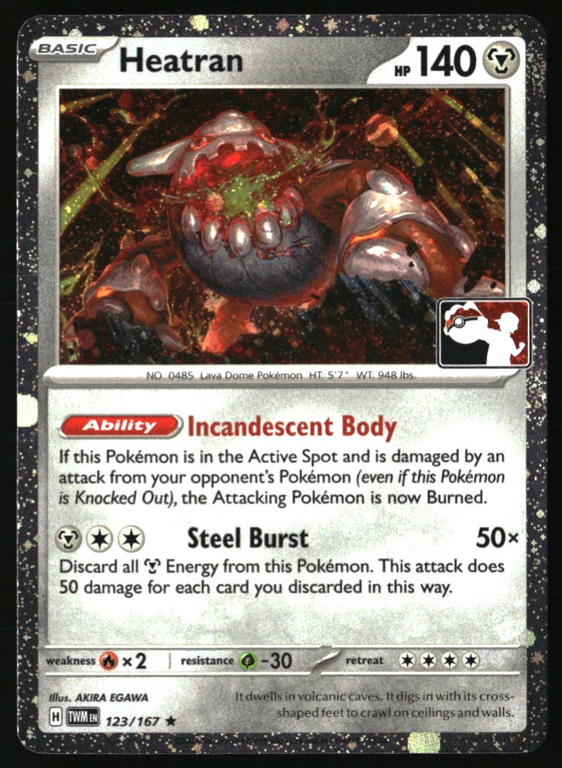 Heatran Rare Prize Pack Series Cards 123/167 NM