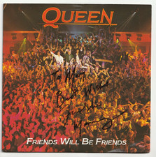 Freddie Mercury Queen Hand Signed Friends Will Be 7" Vinyl Autographed 'To Mary'