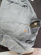 Carhartt J97 GVL Detroit Jacket Gravel Gray Canvas Blanket Lined Mens 2XL Tall