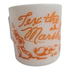 Tex Ritter Marshall Child Mug Glass Cup Vintage 50s Cowboy Milkglass Hazel Atlas