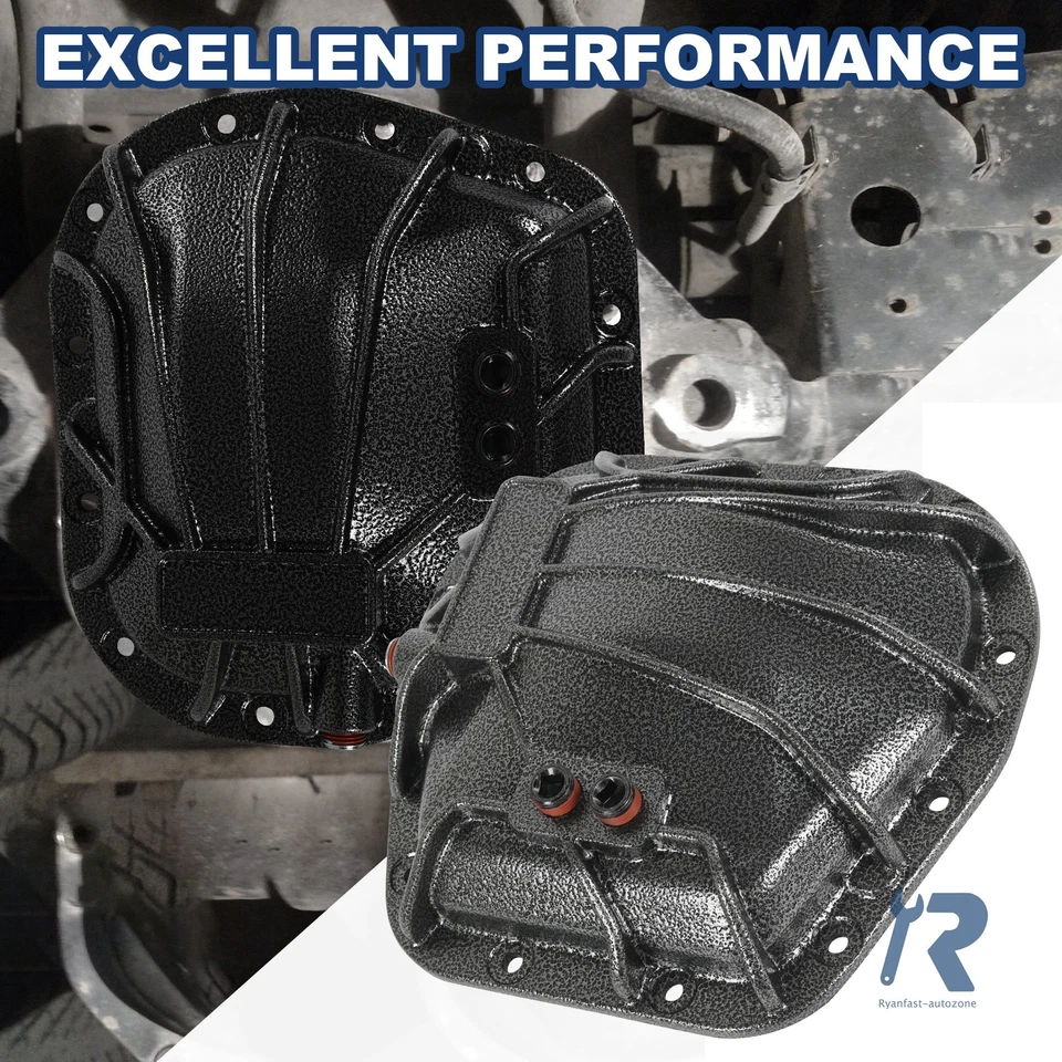Cubierta diferencial apta para Ford 9.75" hierro nodular trasero 12 orificios de pernos 10023539 Foto 2 de 4