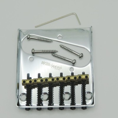 Wilkinson WOT02 Vintage Bridge for TL Electric Guitar Brass Saddles  Silver