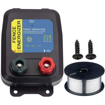 Electric Fence Energizer plus 250,Electric Fence Charger and 17 Gauge Spool Alum