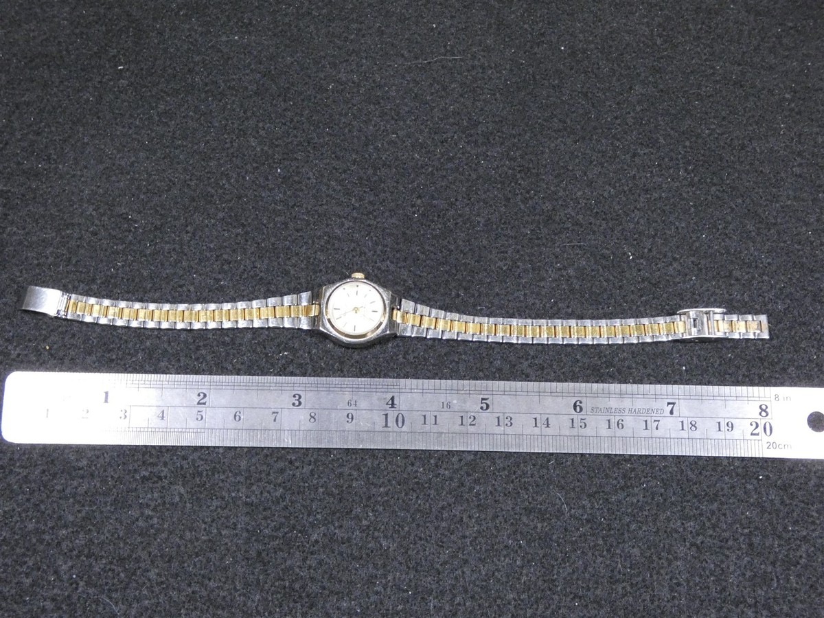 Preowned Women's Two Tone Armitron 25/4584-5T R753 Wrist Watch Expansion  Band