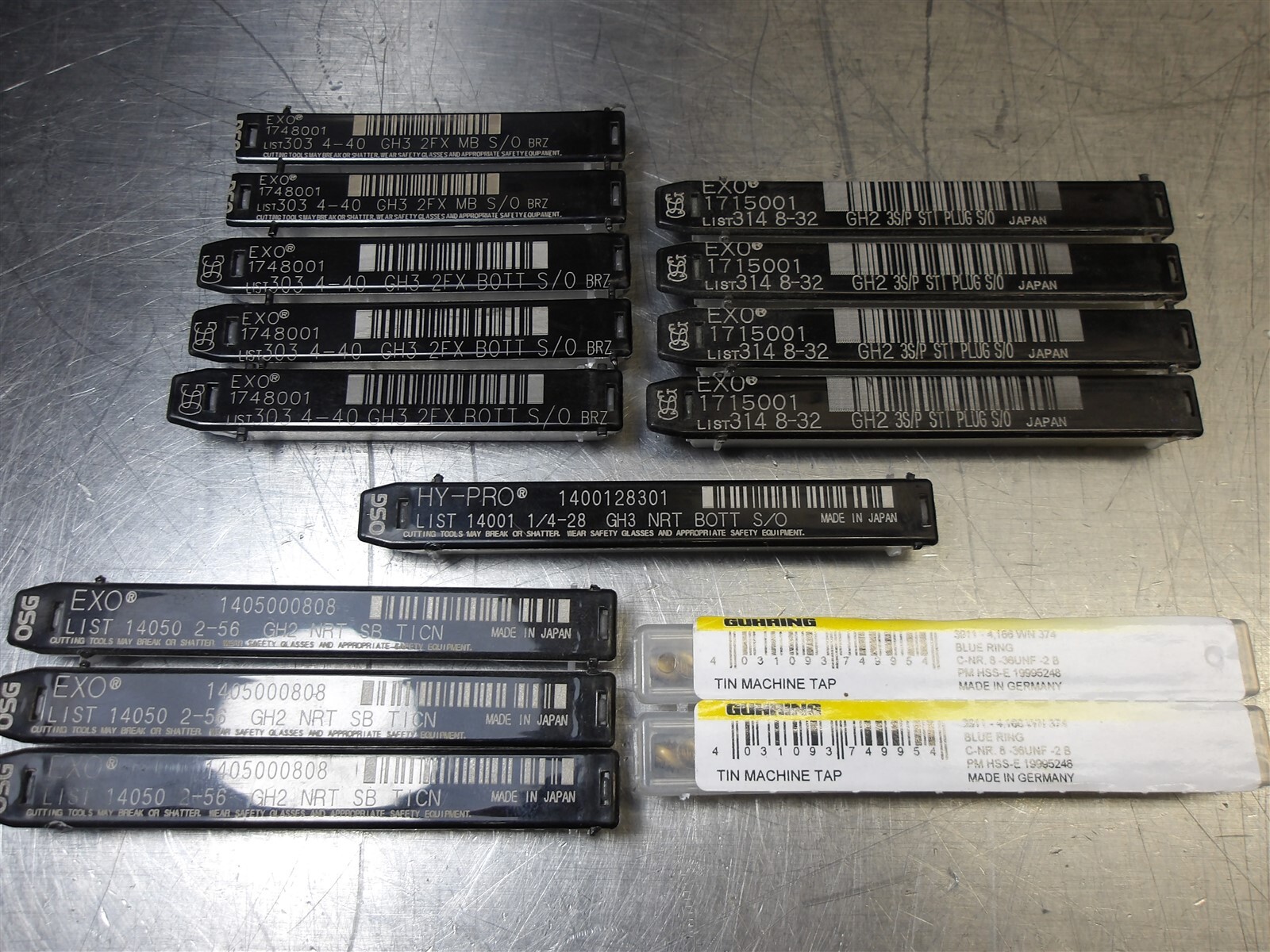 Lot of 15 NEW! Assorted TapsVarious Brands/Sizes/StylesOSG, Guhring