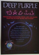 DEEP PURPLE "Slaves and Masters" ~ Vintage Magazine PRINT AD 1990