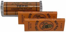 Rodillo de cigarrillos Zig Zag AUTÉNTICO con 2 paquetes de papeles 78 mm/1,25" *ENVÍO GRATUITO*