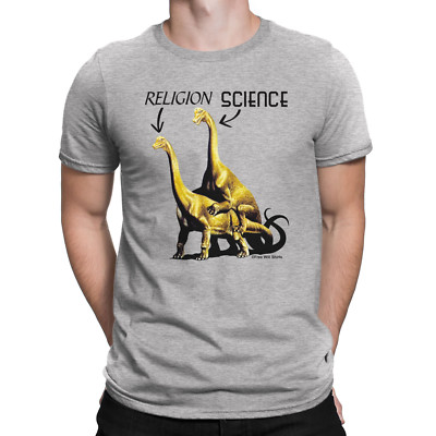 Herren T-Shirt RELIGION SCIENCE Dinosaurier Atheist Atheismus Stanley Stella Premium 