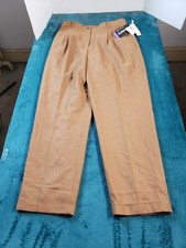 VINTAGE Sag Harbor Pants Sz 16 Womens Beige Wool Dress Trouser Ladies Career NWT