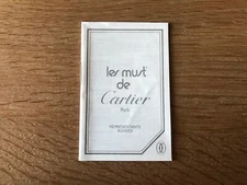 Official Representatives CARTIER - Booklet - Watches