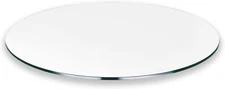 Pro Safe Glass 19" Round Tempered Glass Table Top 1/4" Thick Flat Edge - Clear