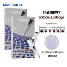 Ballpoint Tattoo Cartridge Needles Beginner Practice Tattoo Refill Multicolor