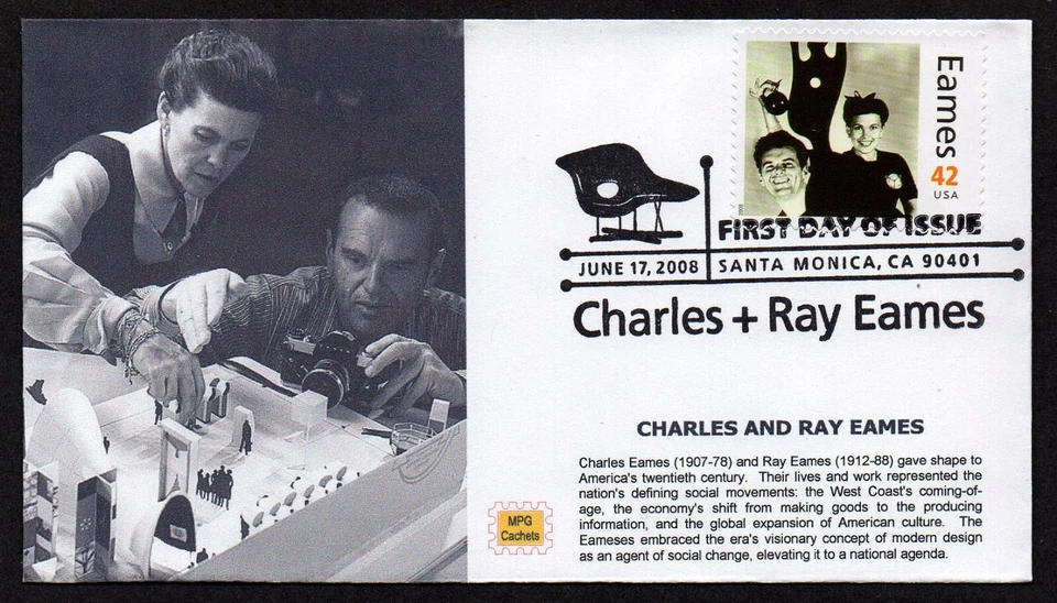 USA, SCOTT # 4333, SET OF 16 FDC COVERS MPG DESIGNERS CHARLES & RAY EAMES 2008 - Image 2 of 4