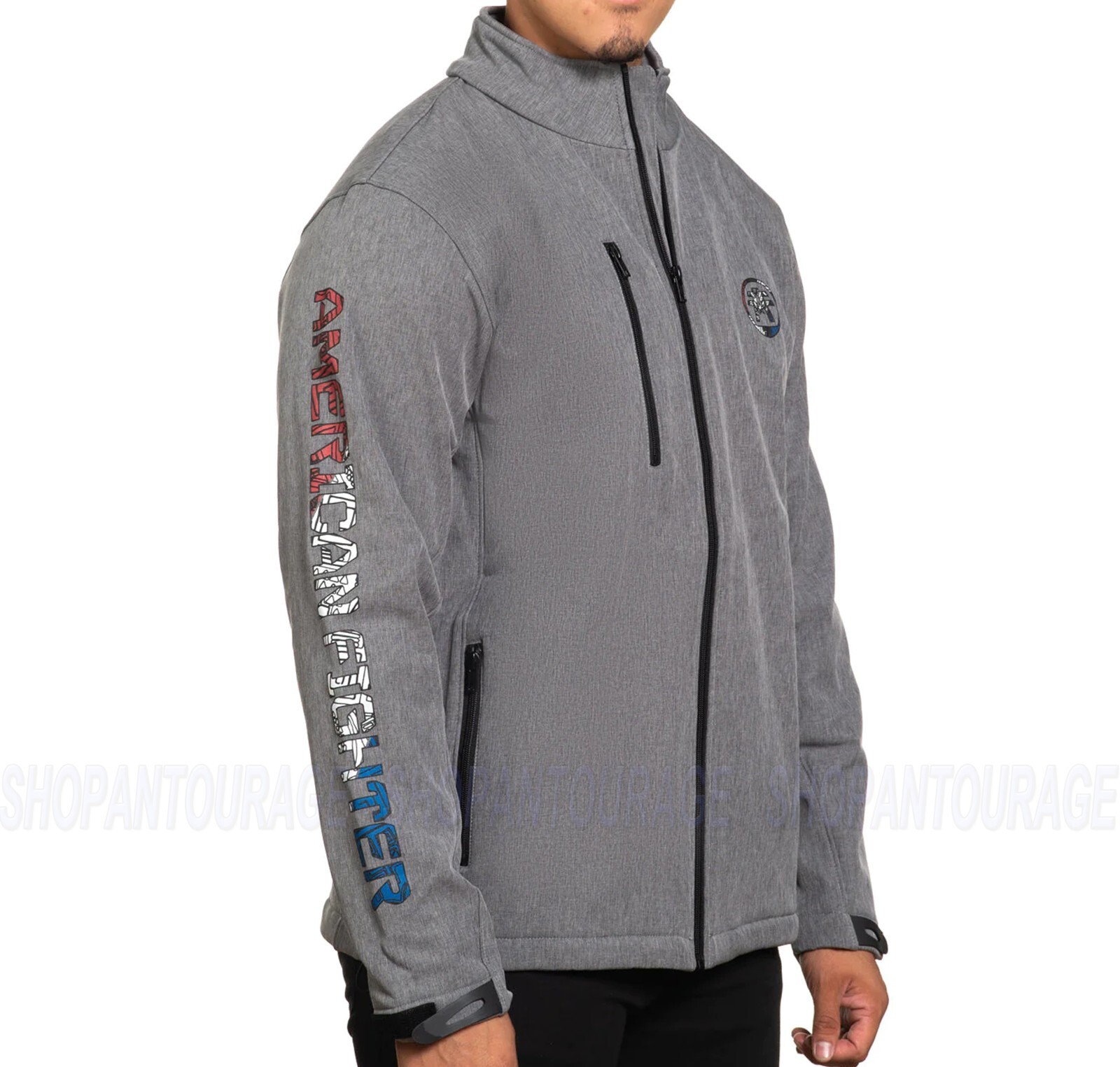 American Fighter Edgly FM13681 New Long Sleeve Zip Up Jacket for Men