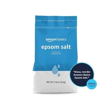 Amazon Basics Epsom Salt Soak 3lb Unscented Muscle Relaxation USP