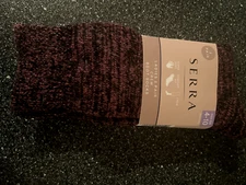 Women Serra Super Soft Crew Boot Socks  Shoe Size 4-10 - 2 Pairs Pink/Grey New