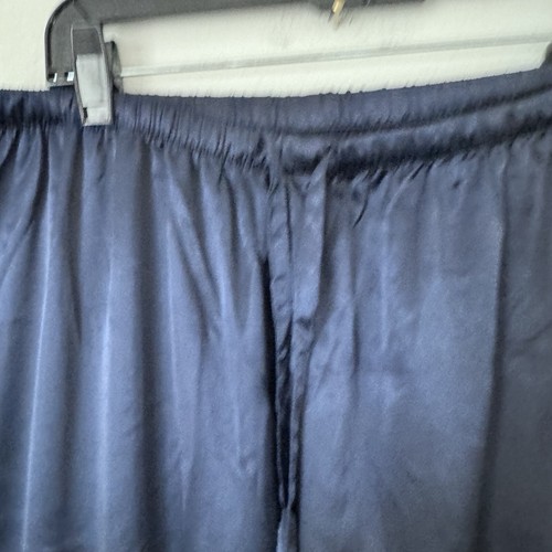 Lonxu Silk Pajamas 2 Piece Set Navy XL NWT - Picture 6 of 9