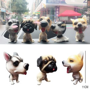 Cute Auto Interior Corgi Resin Bobblehead Husky Doll Nodding Dog
