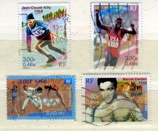 FRANCE 2000 - 4 timbres oblitérés - N° Y&T 3312 3313 3315 3341