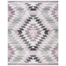 SAFAVIEH Adirondack Collection ADR218U Plum / Ivory Rug