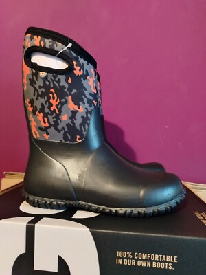 Bogs Kids York Camo Wellies Size UK