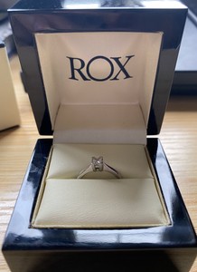 Rox 0 34 Carat Platinum Princess Cut Diamond Engagement Ring K1 2 1595 Value Ebay