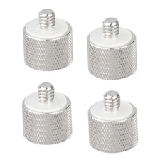4Pcs Microphone Stand Mic Holder Screw Adapter 5/8"-27 Female to 1/4"-20 Male