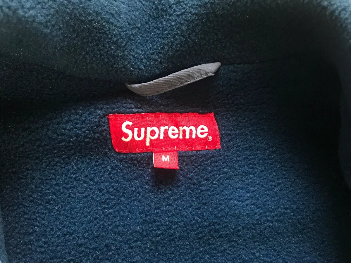 Supreme FW19 Upland Fleece Jacket Size Medium Blue