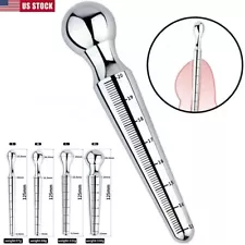 FRRK Male Stainless Steel Penis Plug Urethral Sounding Dilator Penis Stretcher