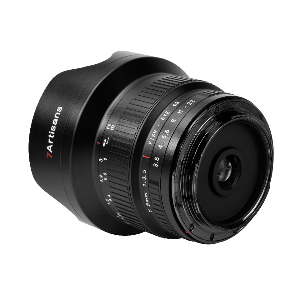 Lente manual ultra grande angular 7Artisans 7.5mm F3.5 olho de peixe para câmera EF 650D 7D - Imagem 4 de 4