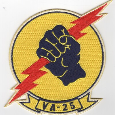 6'' USN NAVY VA-25 SQUADRON NO STARS FIST OF FLEET A-7 EMBROIDERED JACKET  PATCH