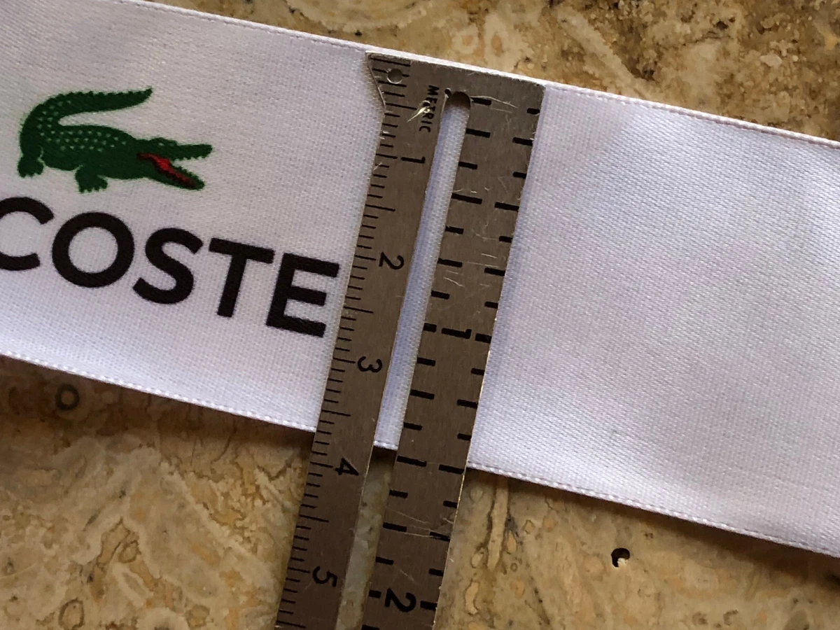 💯% Authentic ❤️ LaCoste ribbon 1.5&#034; wide X 9.5 with alligator | eBay