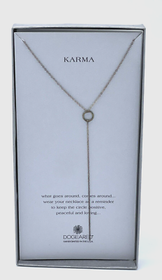 Dogeared Karma Sterling Silver Necklace 24'' Handcrafted in USA