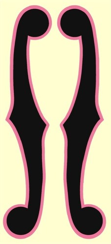 F Hole Iban Paul Gilbert style Guitar and Bass Decals sticker set 2 Color - Picture 18 of 20