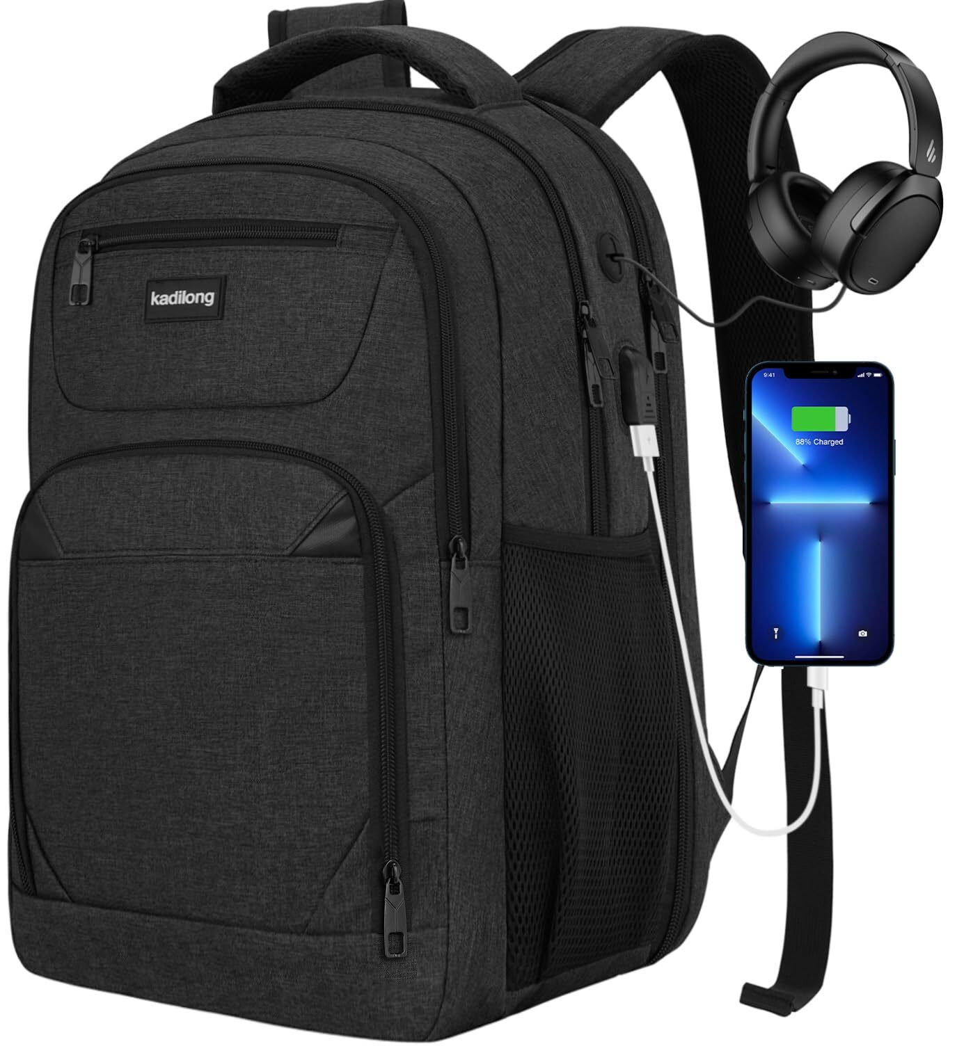 Laptop Backpack for Men, School Bookbag Gift for Teens Boys Student High Scho...