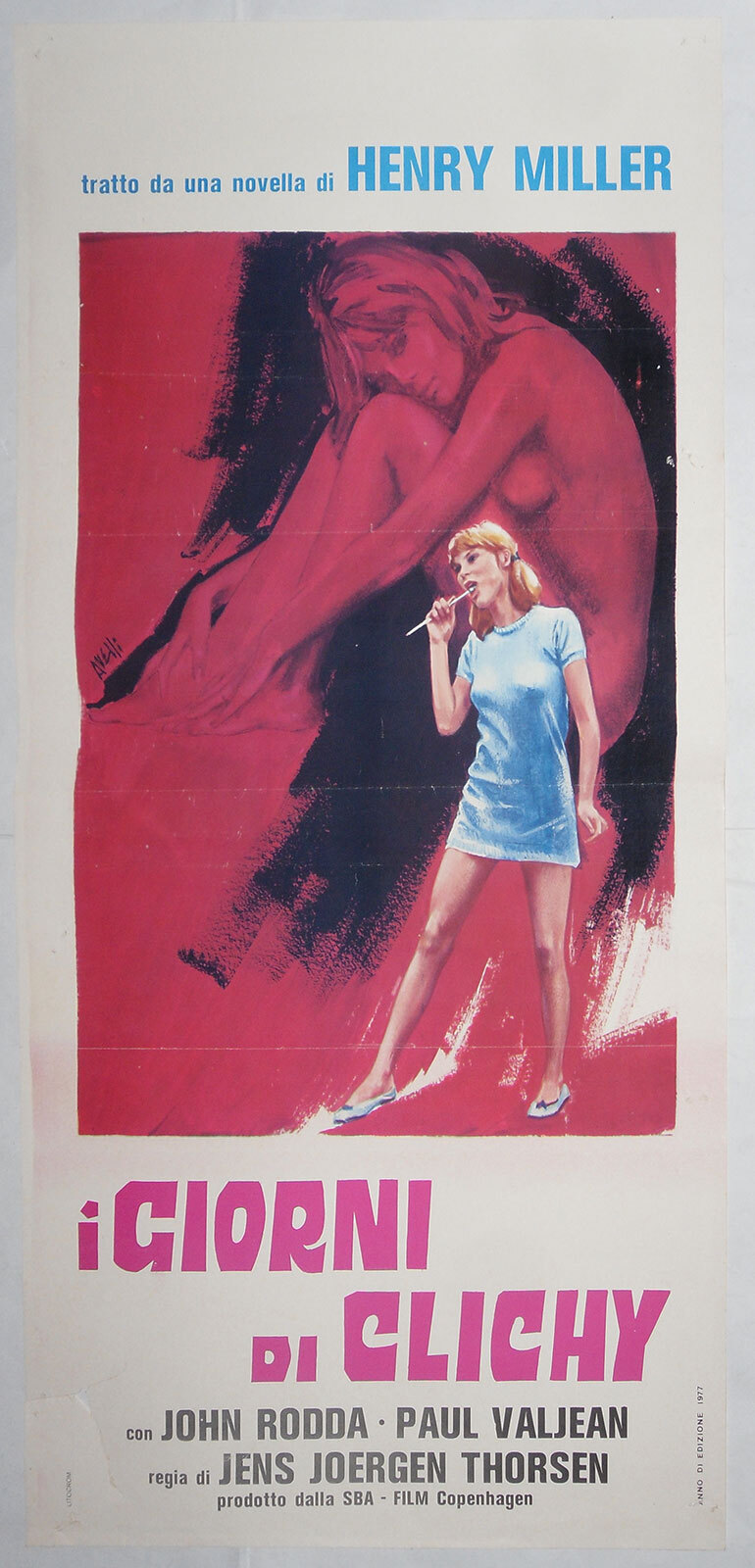 Locandina originale film GIORNI DI CLICHY (1970) - Regia di Jens Jorgen Thorsen