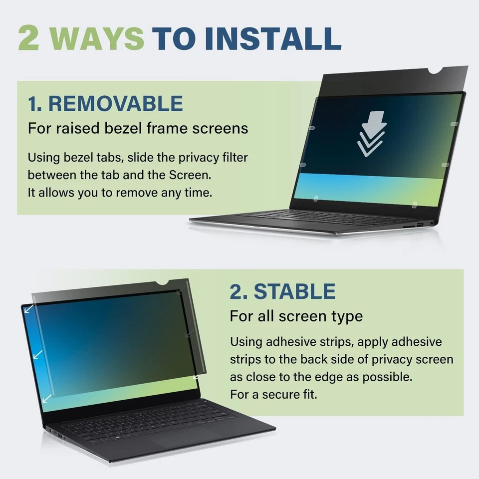 14 Inch 16:9 HD Laptop Privacy Screen Filter - Anti Glare Anti Blue Light (#14) - Image 3 of 4