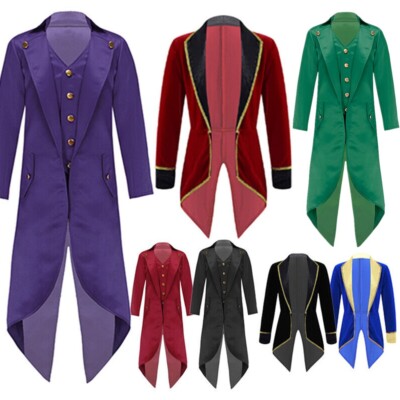 Jungen Steampunk Tailmat Jacke Mantel Uniform Renaissance - Main Image