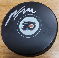 Autographed NATE THOMSPON Philadelphia Flyers Hockey Puck w/COA