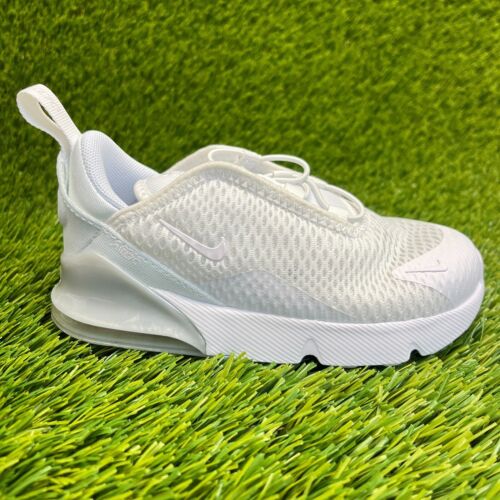 Nike Air Max 270 Boys Size 10C White Athletic Running Walking Shoes Sneakers