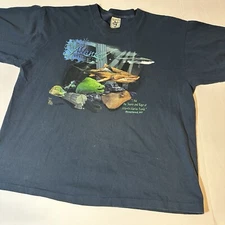 Vtg Atlantis Marine World NY T Shirt Single Stitch Sz XL Sea Life Nature 2 Sided