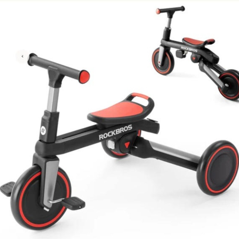 ROCKBROS Balance Bike Toddler Tricycle 3in1 for 2 to 5 Years Old Kids Foldable