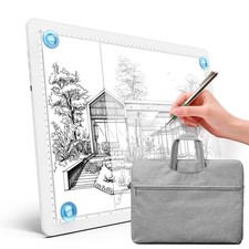 A4 Tracing Light Box with Bag,Super Bright Magnetic Light pad with Side Butto...